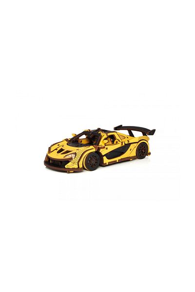 EWA 3d Puzzle, Yellow Race Car, , Wood, 237 Pieces