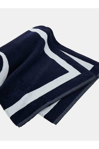 Guess Women's Navy Blue Logo Beach Towel