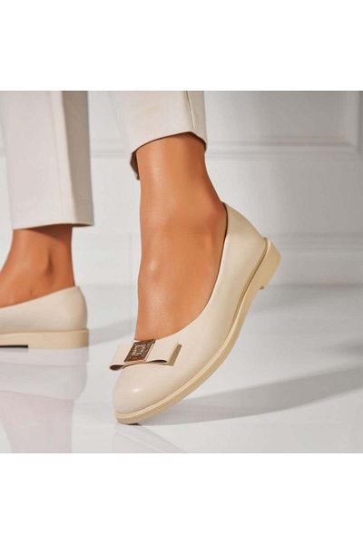 Joana Women's Ballet Flats Beige Lisha Ecological Leather