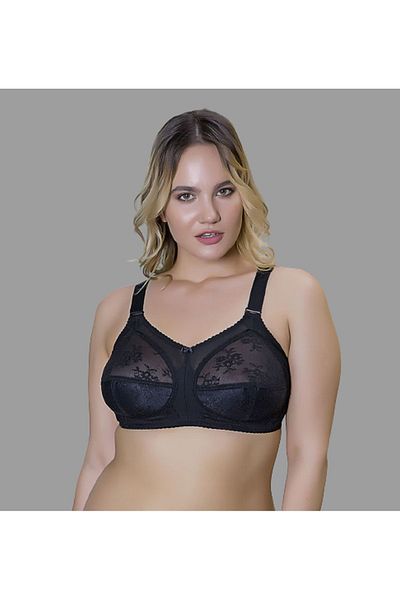 MOONLİGHT Γυναικείο Μαύρο Σουτιέν Minimizer Gathering Χωρίς Underwire