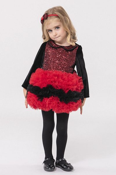 Pamina Girl's Party Dress Red