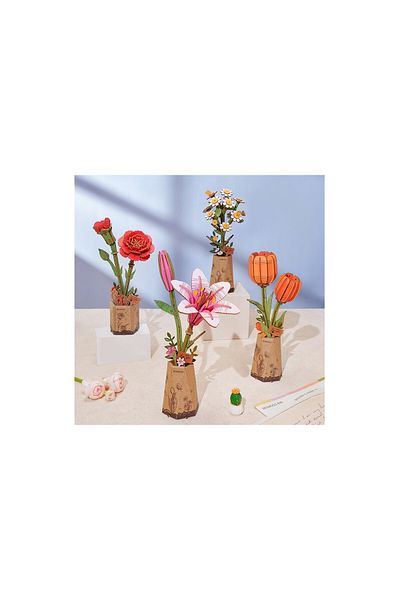 ? The Crowood Press Ltd 3d Puzzle, Pink Lily, Rowood, Wood, 124 Pieces