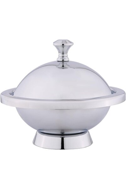 Generic Al Saif Iron Date Bowl with Circular Design, Size: Medium, Color: Chr...
