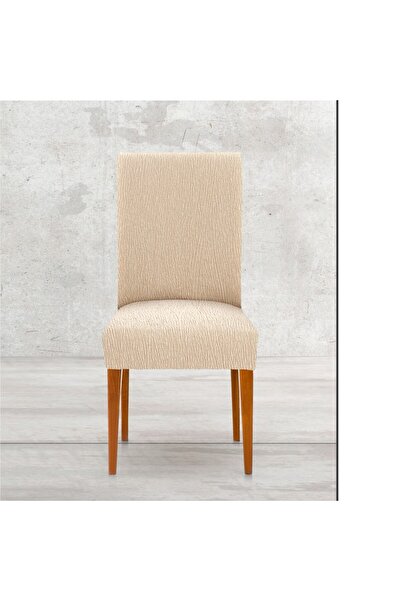 EYSA CONFECTIONES Σετ 2 ελαστικών καλυμμάτων καρέκλας (κάθισμα+πλάτη), Troya, C/0 Μπεζ