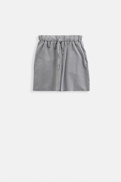 Black Fashion Laser Cut Lace Detail Gray Shorts