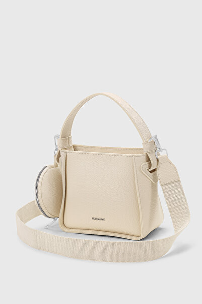 Housebags Krem Cüzdan Aksesuarlı Yüksek Kaliteli Çok Yönlü Omuz Askılı Tote Ç...