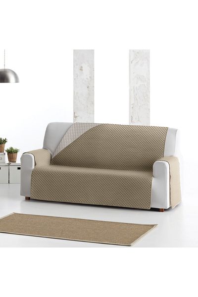EYSA CONFECTIONES Husa matlasata canapea 3 locuri 155cm, reversibila, Oslo, C/11 Bej inchis/Ecru