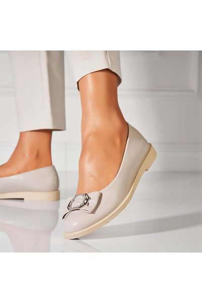 Joana Women's Ballerinas Grey Eco-Leather Laren