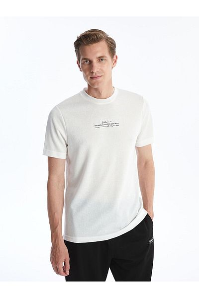LC Waikiki Crew Neck Short Sleeve Printed Combed Cotton Men's T-Shirt