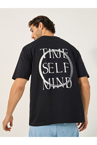 Styli Graphic Print Round Neck Oversized T-Shirt