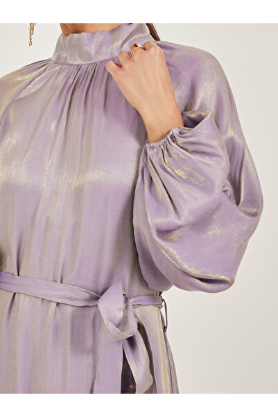 Styli Balloon Sleeve High Neck A-Line Jalabyia