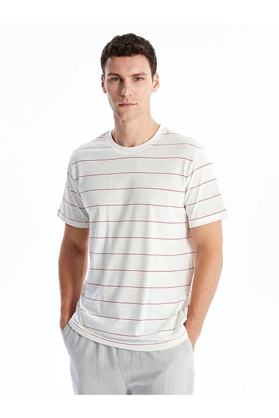 LC Waikiki Crew Neck Short Sleeve Striped Men's T-Shirt