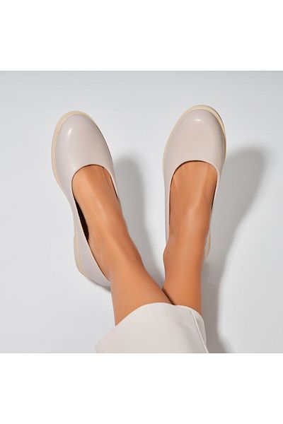 Joana Women's Ballerinas Grey Ecological Leather Jalecia