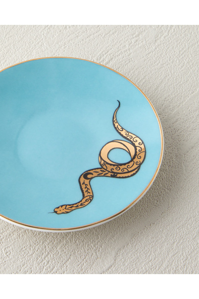 English Home Talisman Snake Bone China Çerezlik 10 cm Açık Mavi