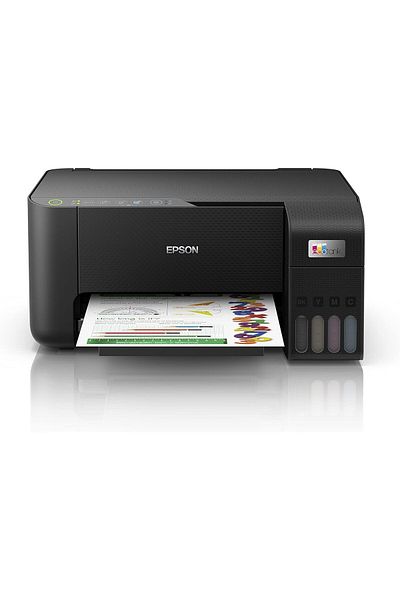 EPSON طابعة EcoTank L3250 Home ذات خزان الحبر A4، اتصال تطبيق SmartPanel، لون أسود، حجم كبير (إصدار المملكة العربية السعودية)