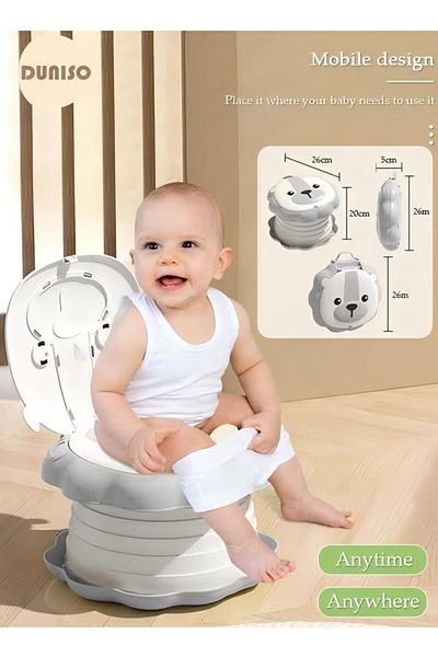 Generic Children's Foldable Potty Training Toilet Car Potty With Storage Bag Camping Portable Toilet