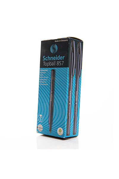 SCHNEIDER قلم حبر جاف شنايدر توب بول 857، 0.6 مم، أسود - علبة من 10 قطع