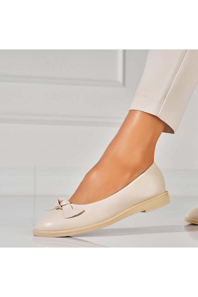 Joana Women's Ballet Flats Beige Eco-Leather Avien