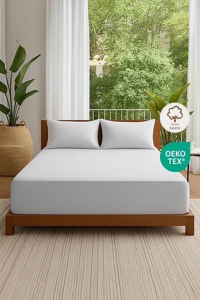 AKN Home Softguard Super Combed Cotton Elastic Sheet