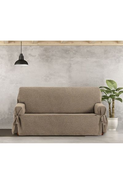 EYSA CONFECTIONES Universal 3-Seater Sofa Cover, Valeria, C/11 Brown