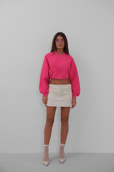 Black Fashion Jachetă Bomber Fuchsia - Design matlasat