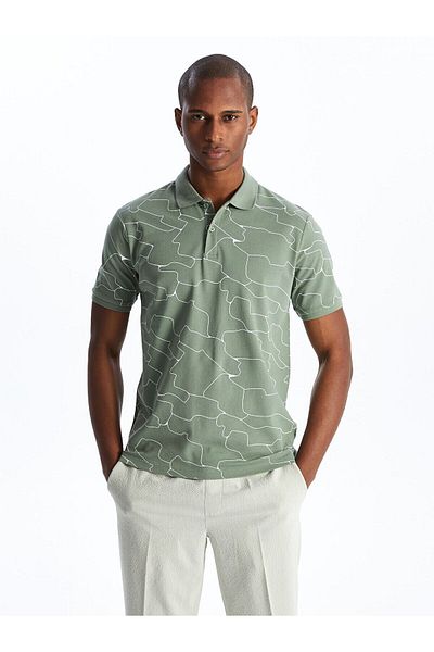 LC Waikiki Polo Neck Short Sleeve Patterned Pique Men's T-Shirt
