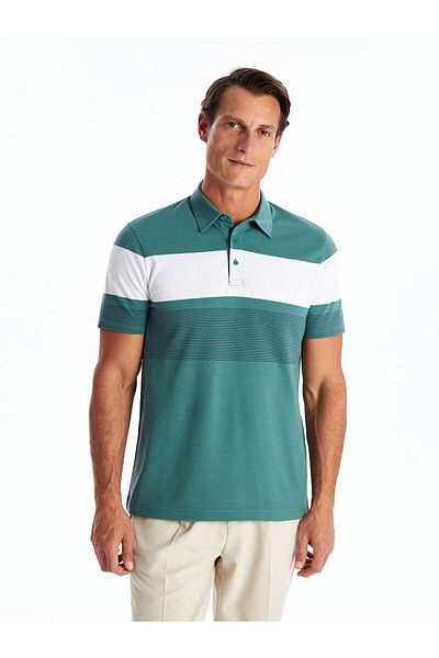 LC Waikiki Polo Neck Short Sleeve Striped Men's T-Shirt