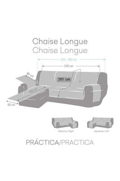EYSA CONFECTIONES Waterproof cover left corner 240cm, Oslo Protect, C/6 grey