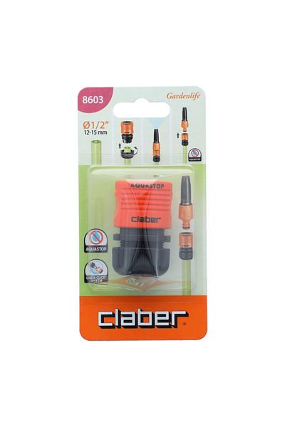 CLABER 1/2inch Hose Coupling with Aquastop