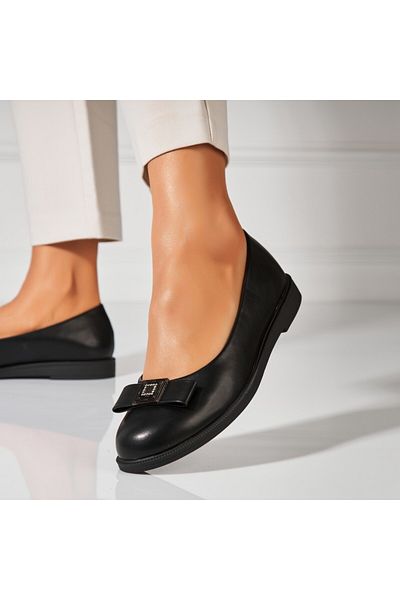 Joana Women's Ballerinas Black Lisha Ecological Leather