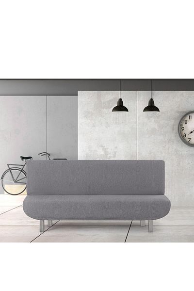 EYSA CONFECTIONES Elastic sofa cover 3-seater without arms, Troya, C/6 Grey