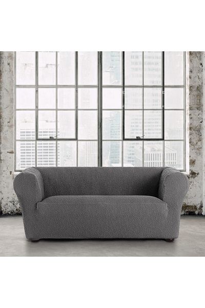 EYSA CONFECTIONES 2-seater Chesterfield sofa cover, Premium ROC, dark grey C/16
