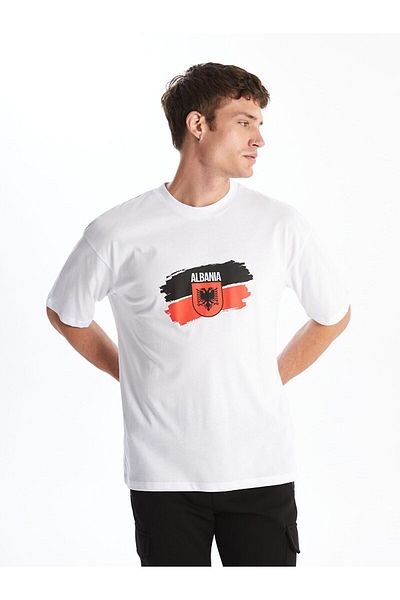 LC Waikiki Dry-Tech Crew Neck Albania Printed Men's Sports T-Shirt