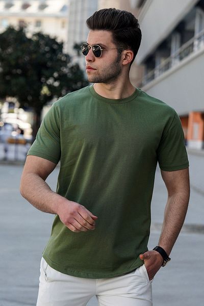 Madmext Khakifarbenes Herren-T-Shirt 4951