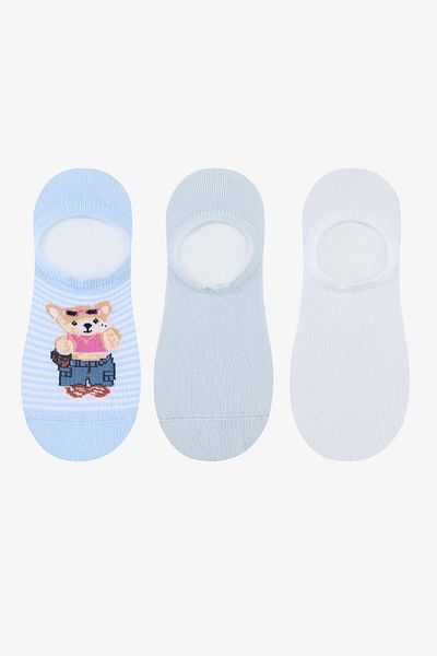Penti 3 Pairs Cotton Teddy Bear Sneaker Socks