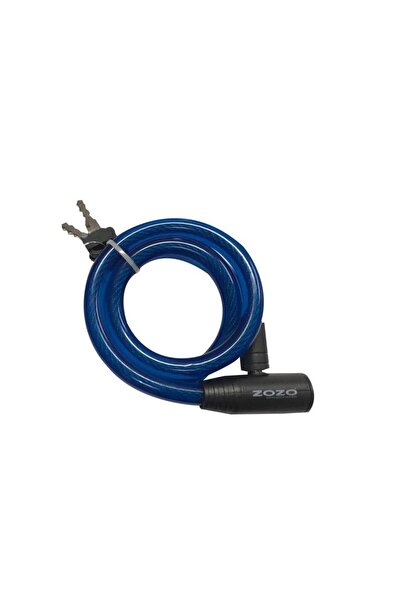 Genel Markalar 12x800 Mm Anahtarlı Bisiklet Kilidi (Siyah-Mavi-Kırmızı Renk)