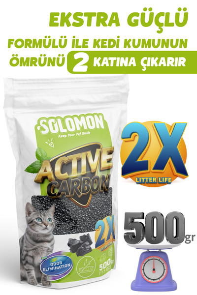 Solomon Active Carbon Kedi Kumu Koku Giderici 500 GR