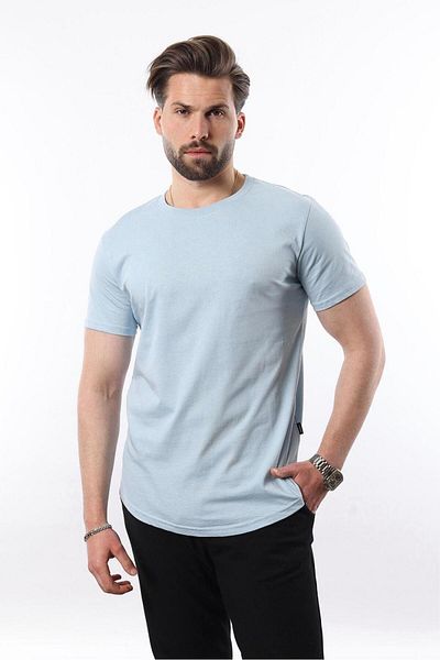 Madmext Tricou albastru deschis pentru bărbați 4951