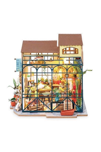 Rolife 3D Puzzle Green Mini House Emily's Flower Shop DIY, RoLife, 258 pieces