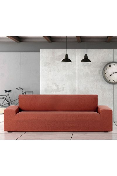 EYSA CONFECTIONES Elastic sofa cover 2 seats, Troya, C/9 Brick