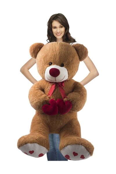 Limon Oyuncak Özgüner 100 cm Bobo Kahve Peluş Ayı Yastık Ördek Hediyeli