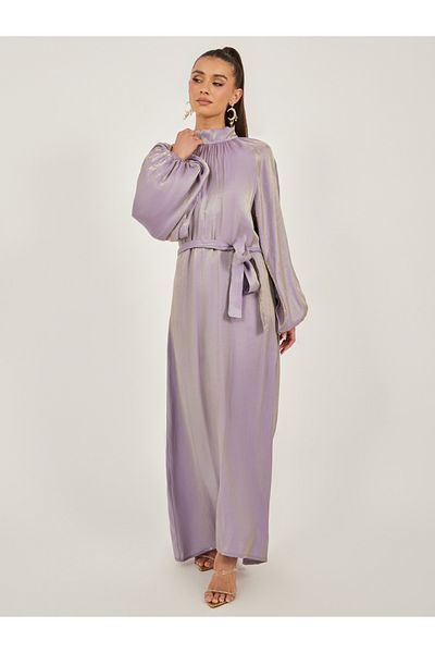 Styli Balloon Sleeve High Neck A-Line Jalabyia