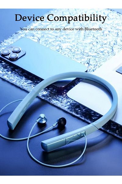 Generic Wireless Neckband Earphones Bluetooth 5.0 Earphones, Stereo Neckband Earbuds Waterproof Earphones