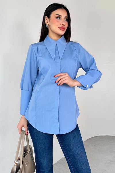 Cappmoda GML-13258 Cămașă cu guler ascuns cu nasturi ascunse