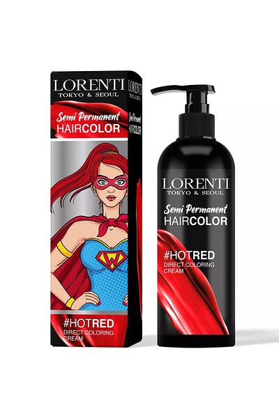 LORENTİ L'Oriente Semi-Permanent Hair Dye 200ml Hot Red