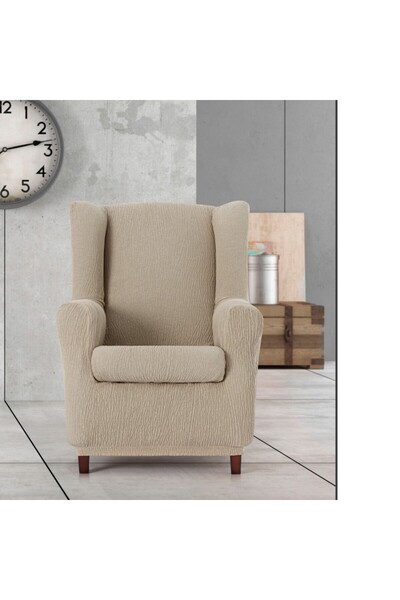 EYSA CONFECTIONES Husa fotoliu tip wing elastica, Troya, C/11 Maro deschis