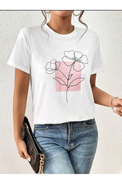 FAVORİST تيشيرت نسائي - مجموعة الأزهار