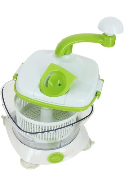 mastergold Manual Vegetable Chopper & Salad Spinner 5-in-1 Hand Food Processor with Whisk, Cutter, and Dryer