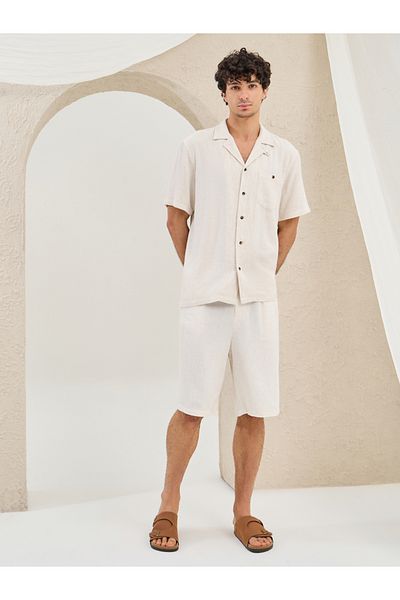 Styli Relaxed Fit Resort Collar Shirt with Chest Pocket
