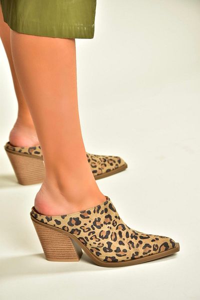 Fox Shoes U 654806102   Pantofi cu toc occidental din piele naturală leopard